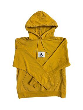 Jordan Men's Yellow Cotton Hoodie (M)